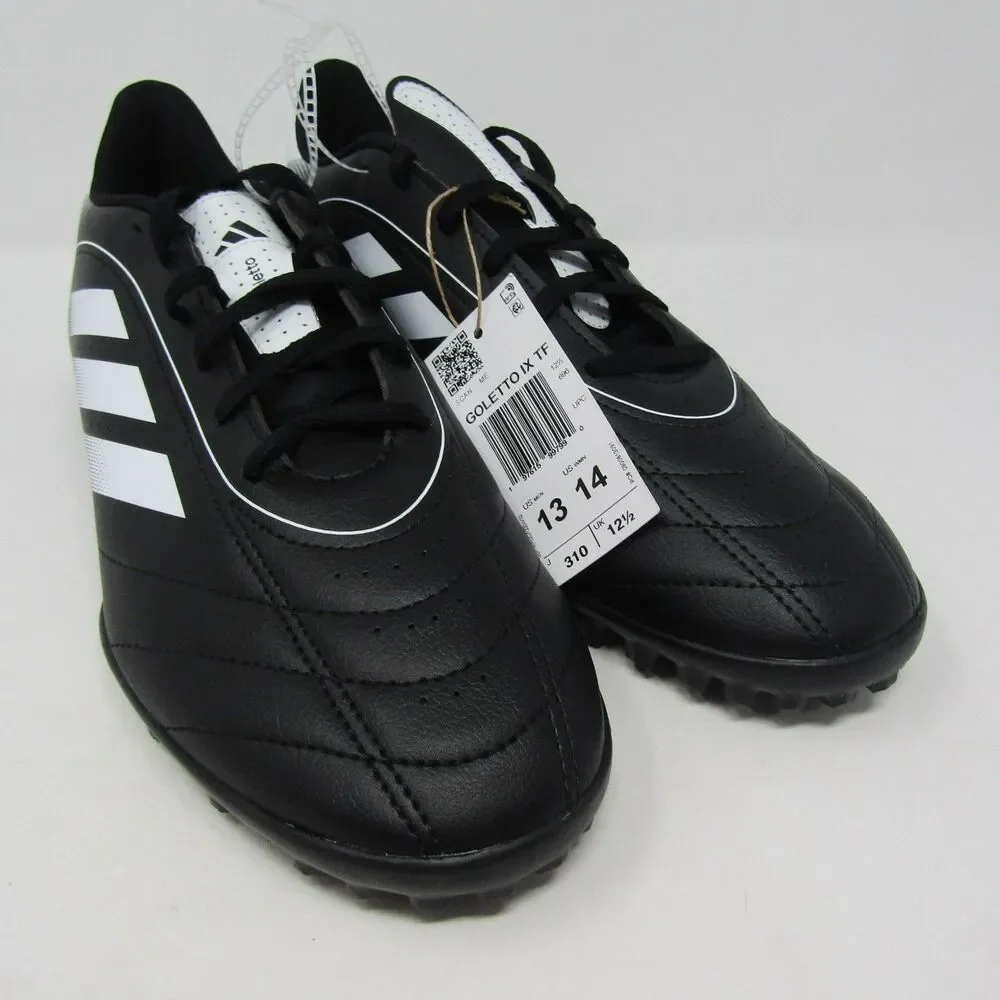 Adidas Goletto IX TF Turf Soccer Cleats Shoes Men's US 13 Black White New